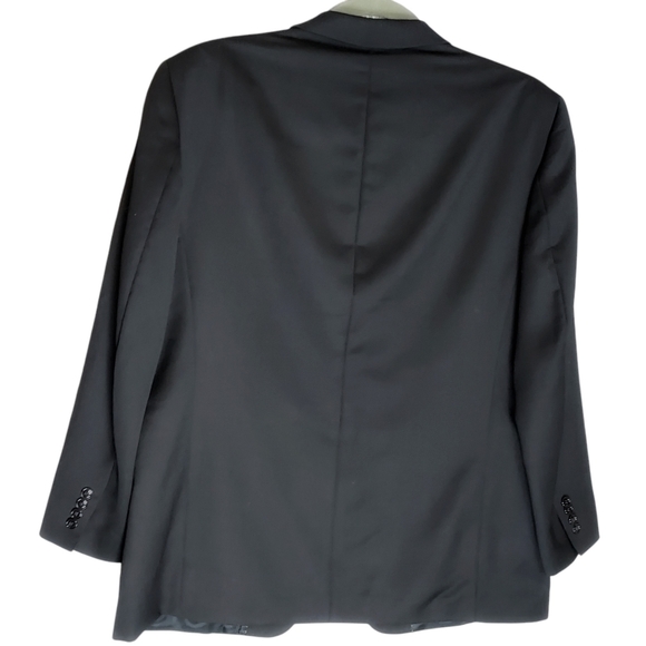 Jones New York Collection Men Corpcore Black 96% Wool Dress 3 Button Blazer NWOT - Picture 2 of 8